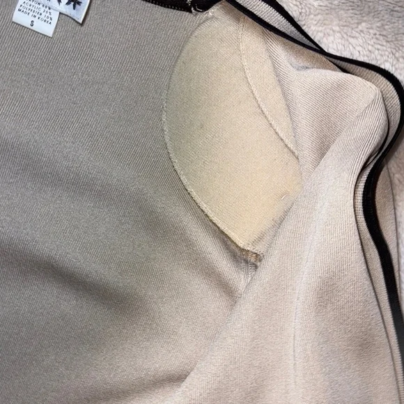 Mieka Women's Tan Cardigan with Black Accents - Picture 5 of 8